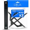 DOJA Barcelona Maniglia Porta Scorrevole Alluminio Rettangolare Nera - Pack 2 - Impugnatura Ergonomica per Porta Interna, Armadio, Montaggio Facile, Finitura Solida per Zanzariera Scorrevole