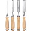 MEKLITRZ Set di 4 Scalpelli per Legno 6, 12, 18, 24mm Scalpelli per Legno Professionale per Artigianato Della Lavorazione Del Legno Scultura