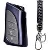 MEDZUK Custodia per Chiave Compatibile con Lexus UX 250h 2019-2024 2025 Cover Chiave Auto, Guscio Chiave TPU con Portachiavi Accessori Protezione (Nero)