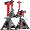 Stix 4 cavalletti di sostegno 3T con perno di sicurezza, 4 supporti per cric - altezza regolabile 275 - 430 mm - con cuscinetto in gomma e doppio blocco per auto e auto