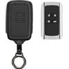 kwmobile Custodia Chiavi Vera Pelle Compatibile con Renault con 4 tasti Smart Key (solo Keyless Go) Custodia - Car Key Case con Anello Portachiavi - Accessori Auto - nero