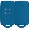 kwmobile Custodia Compatibile con Renault con 4 tasti Smart Key (solo Keyless Go) - Cover Chiavi Auto Protezione Copri Telecomando - Copri Chiave Copertura blue reef