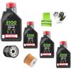 CLICK&GO KIT TAGLIANDO MANUTENZIONE MOTO COMPATIBILE CON YAMAH A XT 600 E CAMBIO OLIO PER MOTO 4 LITRI DI OLIO MOTU L 10W40 4T 5100 SEMISINTETICO 4-STROKE+1 FILTRO OLIO AFTERMARKET