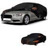 generico Telo copriauto esterni Compatibile con Audi A6 C6 2004-2011,antivento,antipioggia,antineve,antisole impermeabile,protezione per tutte le stagioni (black orange)
