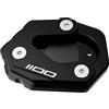 BXCTDNFB Per KAWASAKI Per Versys 1100 1000 1000SE 1100SE Per 250x300 Accessori Moto Cavalletto Laterale Piede Estensione Pad Piastra(Black 1100)