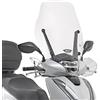 GIVI D1155ST Parabrezza compatibile con Honda per NIU UQI GT PRO per SH 125i per SH 150i Trasparente