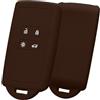 kwmobile Custodia Compatibile con Renault con 4 tasti Smart Key (solo Keyless Go) - Cover Chiavi Auto Protezione Copri Telecomando - Copri Chiave Copertura cioccolato fondente