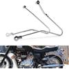DFFMQSJ Portapacchi laterali per moto in ferro per bagagli da viaggio, robusto portapacchi posteriore compatibile con Triumph Bonneville T100 T120 T900 (cromato)