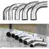 NEIQIUWING Raccordo a gomito a 90°, in acciaio inox 304, lucidato, per impianto di scarico dell'auto, con diametro a scelta (19-51 mm)