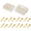 A ABSOPRO Kit Connettore Elettrico per Auto a 8 Pin Impermeabile Serie 6.3 Maschio Femmina Terminali Cavo Alloggiamento Plastica Rame Beige