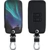 kwmobile Custodia Compatibile con Renault con 4 tasti Smart Key (solo Keyless Go) - Cover Chiavi Auto Protezione Copri Telecomando - Copri Chiave Copertura Aurora boreale