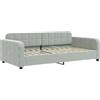 vidaXL Letto da giorno grigio chiaro 100x200 cm in velluto