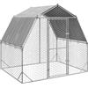 vidaXL Pollaio con tetto 2,5x2x2,25 m Acciaio zincato