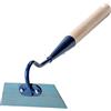 KADAX Garden Hoe Fatta di Metallo, Legno con Un Gambo in Legno, Zappa allentamento, Ventilazione e diserbo Pavimento, Accessori Rimuovere Le (W: 12 cm, Forma trapezoile, Corto)