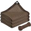 Generic Telo Ombreggiante Impermeabile 3x4 4x5 Rettangolare, Rete Ombreggiante Anti UV 90%, Tessuto Poliestere Rinforzato Con Fascette Incluse Per Pergola, Giardino E Terrazza(Marrone,2.5x7m/8.2x23.0ft)