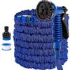 QSZTJJ Tubo Irrigazione Estensibile,Tubo Estensibile da Giardino con 7 Funzioni per Lavaggio A Tenuta Stagna,Tubo Flessibile da Giardino per Giardinaggio, Lavaggio Auto, Pulizia (200FT(60m),Blue)