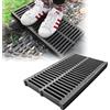 Rytgdxss Canaletta Scolo Acqua Piovana Griglia di Drenaggio,Griglie di Fognatura,Griglia Scolo Acqua Piovana,Anti-Intasamento e Antiscivolo per Giardino, Cortile, Garage, Marciapiede