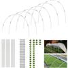 Befun Pneumatici per serra in fibra di vetro, 30 pezzi, 17 pollici, per aiuole rialzate, durevoli, pieghevoli, da giardino, in fibra di vetro, per piante da giardino, pali da giardino