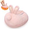Victop Scaldapiedi Elettrici, Victop Simpatico Coniglio Morbido USB Ricarica Piedi Scaldapiedi Antiscivolo Scarpe Riscaldate Rimovibili con 3 Impostazioni di Temperatura (Rosa)