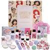 MAD Beauty Calendario dell'Avvento Disney Princess con 24 prodotti di make-up e cosmetici, calendario dell'Avvento wellness per principesse per donne con maschera viso, lozione corpo, elastico per capelli
