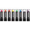 Moon Glow Rossetto Neon UV - Rossetto colorato al neon brillante - Si illumina sotto i raggi UV, Blu/Arancione/Rosso, 8 pezzi (confezione da 1)