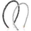 Apausvcm 2 cerchietti per capelli da donna, con strass, alla moda, con cristalli, lucidi, per ragazze, per feste quotidiane