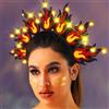 Zoestar Fascia luminosa con fiamma rossa a LED, accessori per capelli da donna