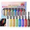 Domality 8 Colori Tinta Temporanea per Capelli per Ragazze e Donne, Mascara per Capelli Lavabile, Gessetto per Capelli per Compleanno, Cosplay, Fai-da-te, Pasqua, Capodanno (A)