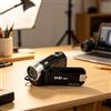 Whychstore Videocamera per videocamera, 1080P per Mini DV per videocamera con zoom 16X e LCD rotante 2.7, videocamera digitale USB per principianti e bambini da viaggio (nero)