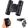 Generic Binocolo compatto ad alta definizione per adulti e bambini, 8 x 21, con clip universale per telefono, perfetto per bird watching, viaggi, campeggio, concerti e attività all'aperto