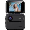 EasyByMall Per ciclismo Action Camera con risoluzione 4K, stabilizzazione elettronica dell'immagine integrata, schermo flip per allineamento preciso (nero)
