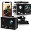 Falcon Electronics Platinum 4K IP69K impermeabile Sports Cam - Action Cam con 10+ supporti inclusi, lunga durata della batteria