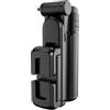 Ticfox Bastone per selfie portatile multifunzione con telecomando Bluetooth, bastone per selfie, universale, piccolo treppiede da tavolo con moschettone/custodia per fotocamera, microfono, luce LED