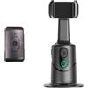 Hosrivae Treppiede per telefono AI con rotazione automatica a 360°, riconoscimento facciale e controllo dei gesti, gimbal ricaricabile Vlogging video in diretta streaming, nero