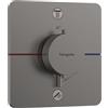 hansgrohe ShowerSelect Comfort Q - Miscelatore termostatico incasso, Rubinetto termostatico con blocco di sicurezza (SafetyStop) a 40° C, Termostato, 2 utenze, cromo nero spazzolato