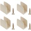cyclingcolors 4 x Clip di blocco manovella otturatore Rotolante beige Supporto guida in plastica 15 mm - 18 mm universale finestra a vite