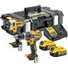 DEWALT - Kit Doppio 18V XR Brushless - Include Trapano a Percussione Brushless, Avvitatore a Impulsi, Valigetta, Caricabatterie Multivoltaggio e 2 Batterie XR da 5Ah, DCK266P2-QW