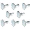 Ganter Normelemente | Viti a testa zigrinata piatte | Viti a testa zigrinata (forma bassa) | DIN 653-M3-16-ZB | 8 pezzi | acciaio zincato | Filettatura: M3 x 16