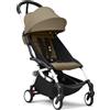 Stokke Passeggino Stokke YOYO3 da 6 mesi - Include telaio bianco/cuscino seduta Toffee + Capottina - Si ripiega e si apre in un lampo - Leggero e compatto - Compatibile con il bagaglio a mano