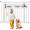 BabyDan Swing Shut, Cancelletto a pressione per scale, 77,3-103,6 cm, Cancelletto per bambini, Bianco, Made in Denmark - (Cancelletto per animali)