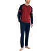 RAGNO Pigiama Uomo Lungo Serafino Cotone Leggero UA42N1
