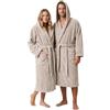 Novia - Accappatoio in Spugna con Cappuccio - Unisex Uomo/Donna - S/M - Beige