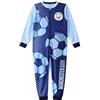 Manchester City F.C. - Tutina intera da bambino, pigiama All in One, età 7-14 anni, Blu, 9-10 Years