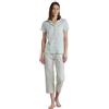 Noidinotte; more than pyjamas Noidinotte - Pigiama Donna in Cotone con Top Manica Corta e Pantalone Pescatore 3/4 Articolo Vichy - M Verde