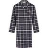 Slenderella Walker Reid - Camicia da notte da uomo, a quadri, in cotone, con bottoni, a maniche lunghe, colore: nero, Nero , XXXL