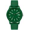 Lacoste Orologio Analogico al Quarzo da Uomo Collezione LACOSTE.12.12 con Cinturino in Silicone Verde - 2010985