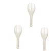 ZhangyiHot 3 spatole grandi in plastica bianca per riso, forchette da portata, per riso e patate (lunghezza 27 cm)