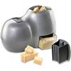 Reber Grattugia Elettrica per Formaggio 140W - Ideale per Parmigiano, Pane Secco, Cioccolato e Frutta Secca - Uso Continuo senza Soste - Facile da Pulire - Fido Silver