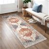 BEIMO Tappeto Salotto Pelo Corto Vintage, Tappeto Camera Da Letto, Tappeti Antiscivolo Lavabile, Tappeti Persiano per Corridoio, Soggiorno, Sala, Rosso-Arancio, 80x150cm