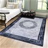 Mazovia Tappeto Salotto Moderno - Tapeto Stampato a Pelo Corto - Morbido Tappeto Camera da Letto - Antiscivolo Tapeto VICTORIA - Tappeto Salotto Motivo Vintage Orientale - Grigio 120x170cm